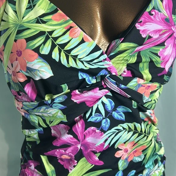 Tommy Bahama Coastal Garden twist front Tankini - Small - New - Picture 3 of 9